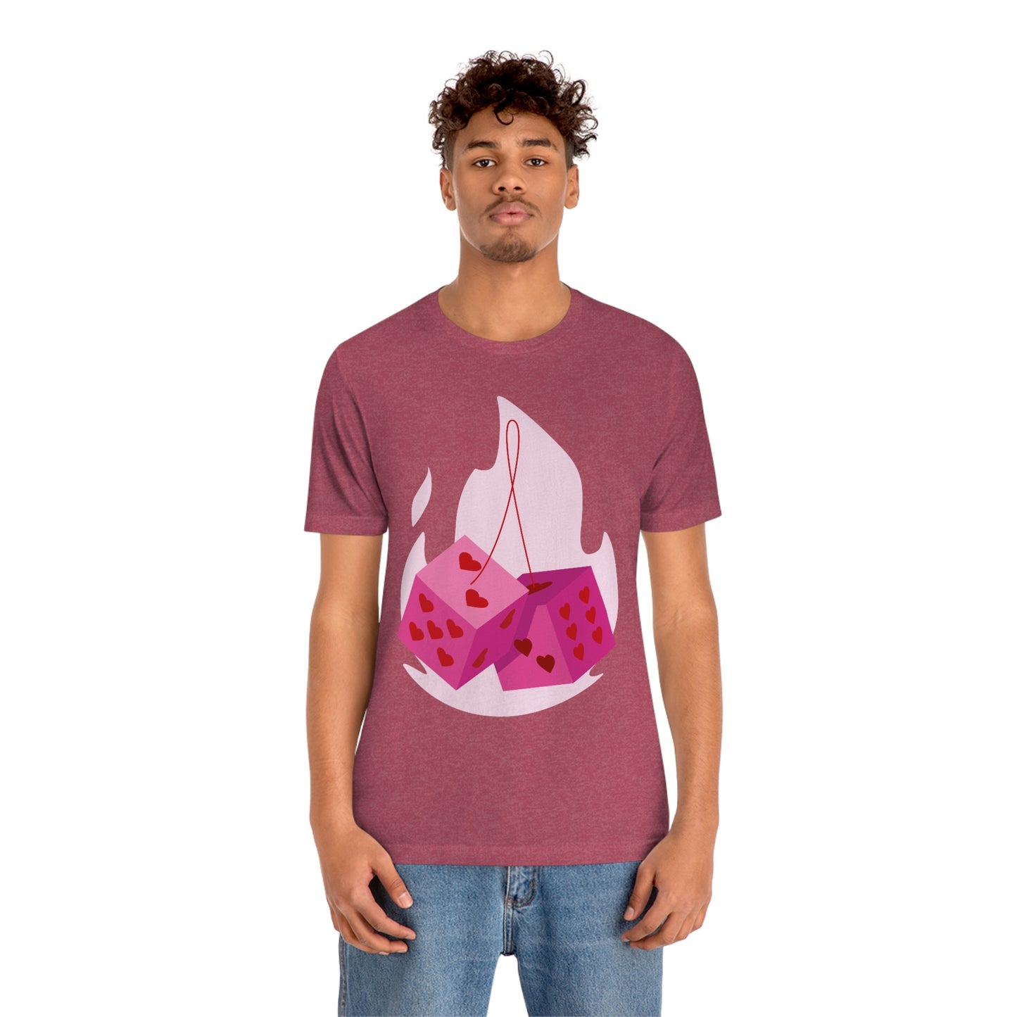 Dice Hearts Unisex Jersey Short Sleeve Tee