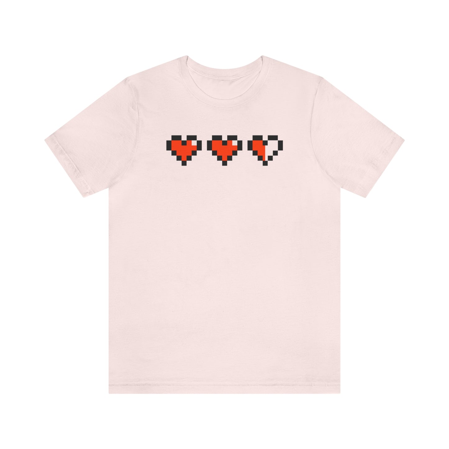 Hearts 2 1/2 8 Bit Style Unisex Jersey Short Sleeve Tee