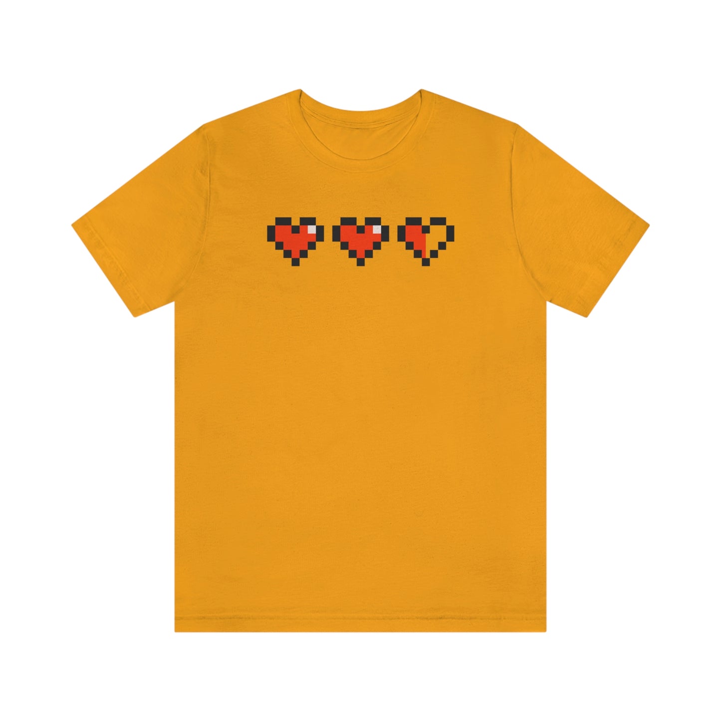 Hearts 2 1/2 8 Bit Style Unisex Jersey Short Sleeve Tee