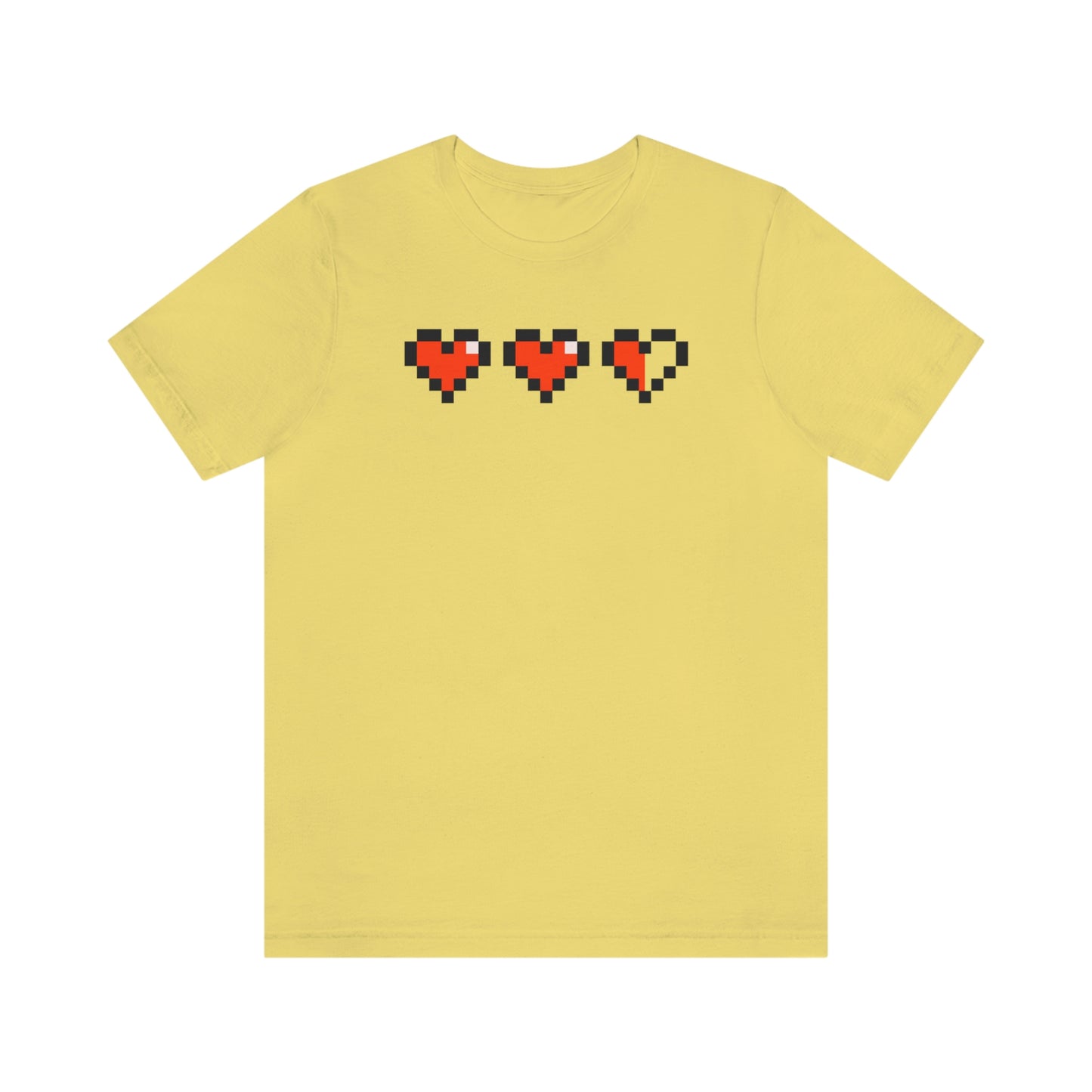 Hearts 2 1/2 8 Bit Style Unisex Jersey Short Sleeve Tee