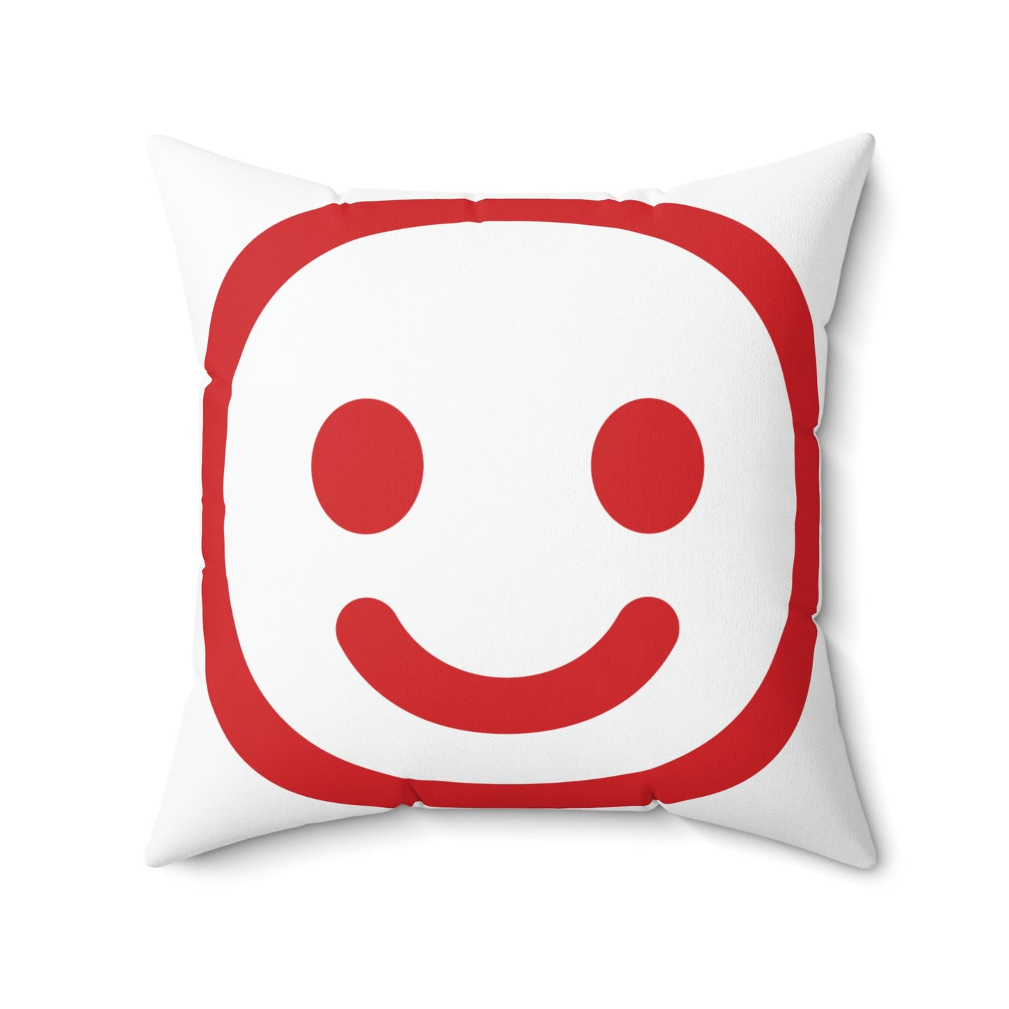 Smiley Face Spun Polyester Square Pillow