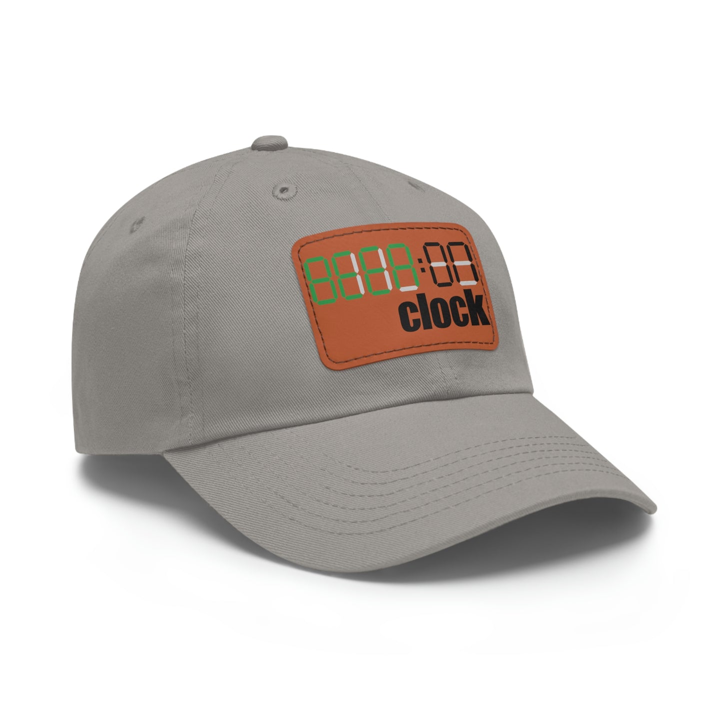 Beer on Clock Dad Hat with Leather Patch