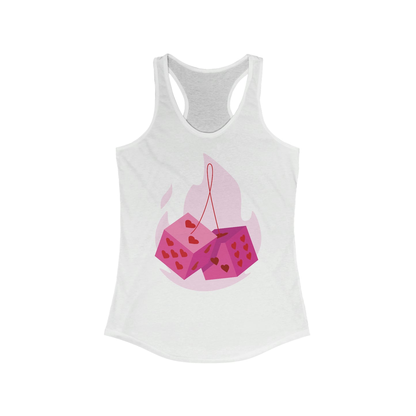 Dice Hearts Women's Ideal Racerback Tank