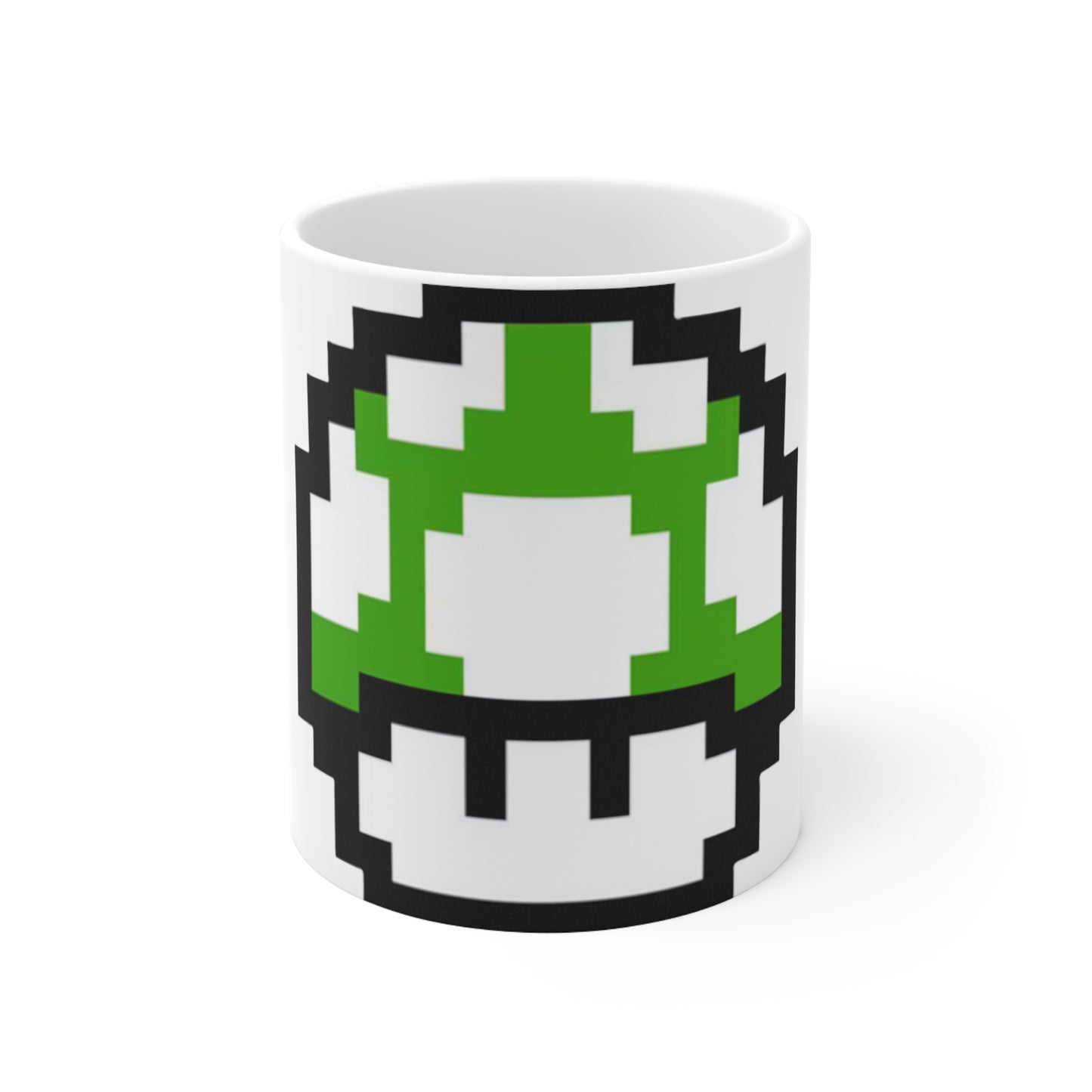 Mushroom 1UP 8 Bit Retro Ceramic Mug 11oz