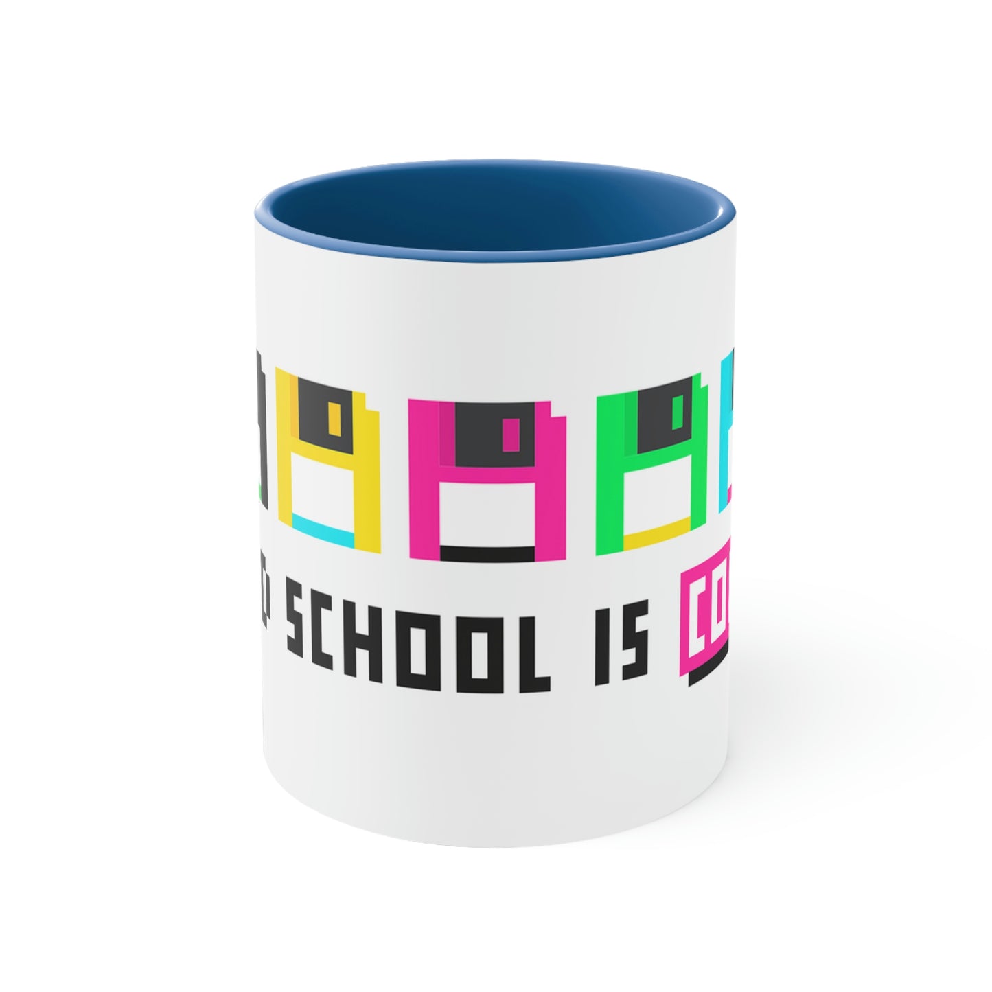 Old School is Cool Accent Coffee Mug, 11oz