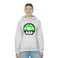 Mushroom 1UP 8 Bit Retro Style Unisex Hooded Sweatshirt