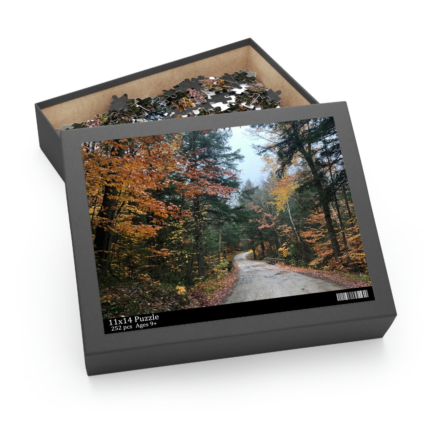 Fall Road in New England Scenic Puzzle (120, 252, 500-Piece)