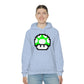 Mushroom 1UP 8 Bit Retro Style Unisex Hooded Sweatshirt