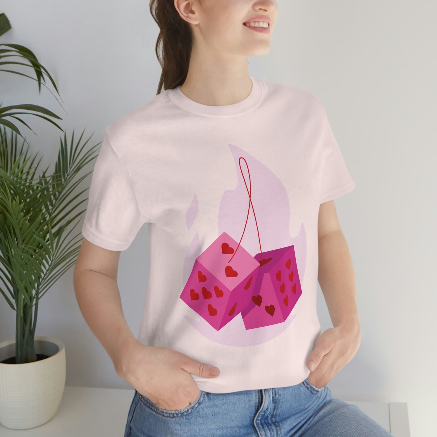 Dice Hearts Unisex Jersey Short Sleeve Tee