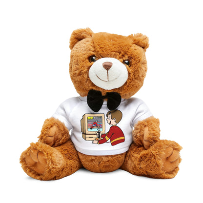 Teddy Bear with Retro Gamer T-Shirt