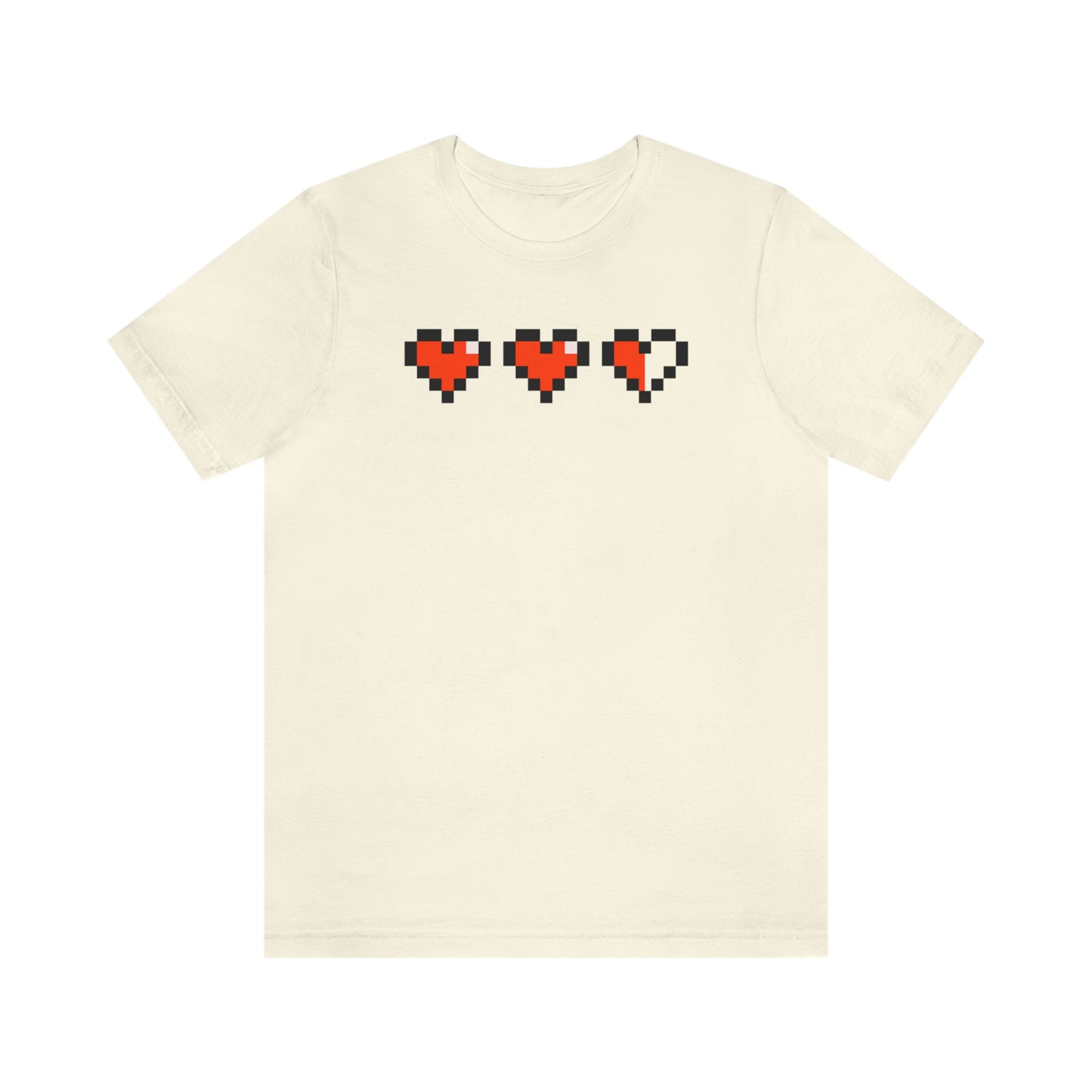 Hearts 2 1/2 8 Bit Style Unisex Jersey Short Sleeve Tee