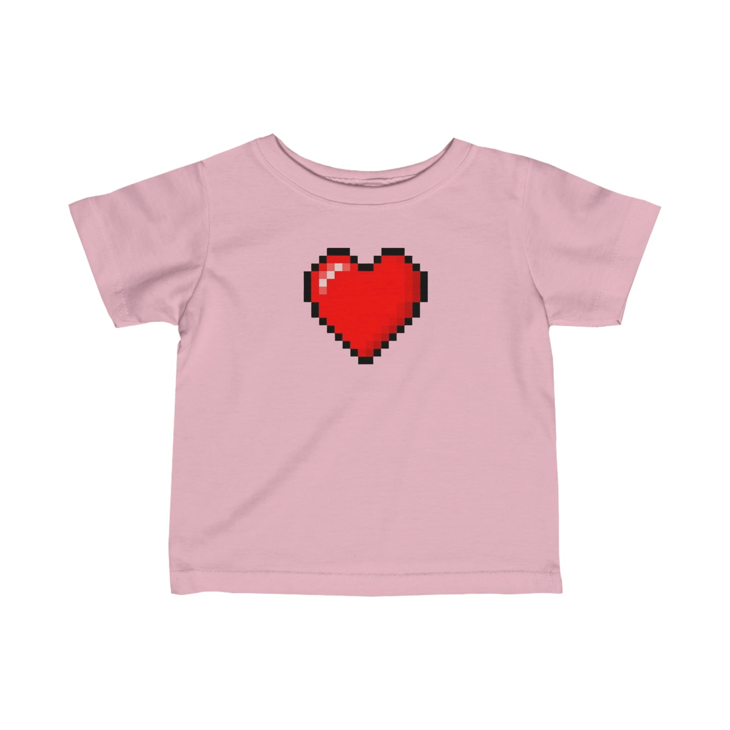 Heart 8 Bit Style Infant Fine Jersey Tee