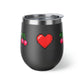 Hearts and Cherries 8 Bit Style Copper Vacuum Insulated Cup, 12oz