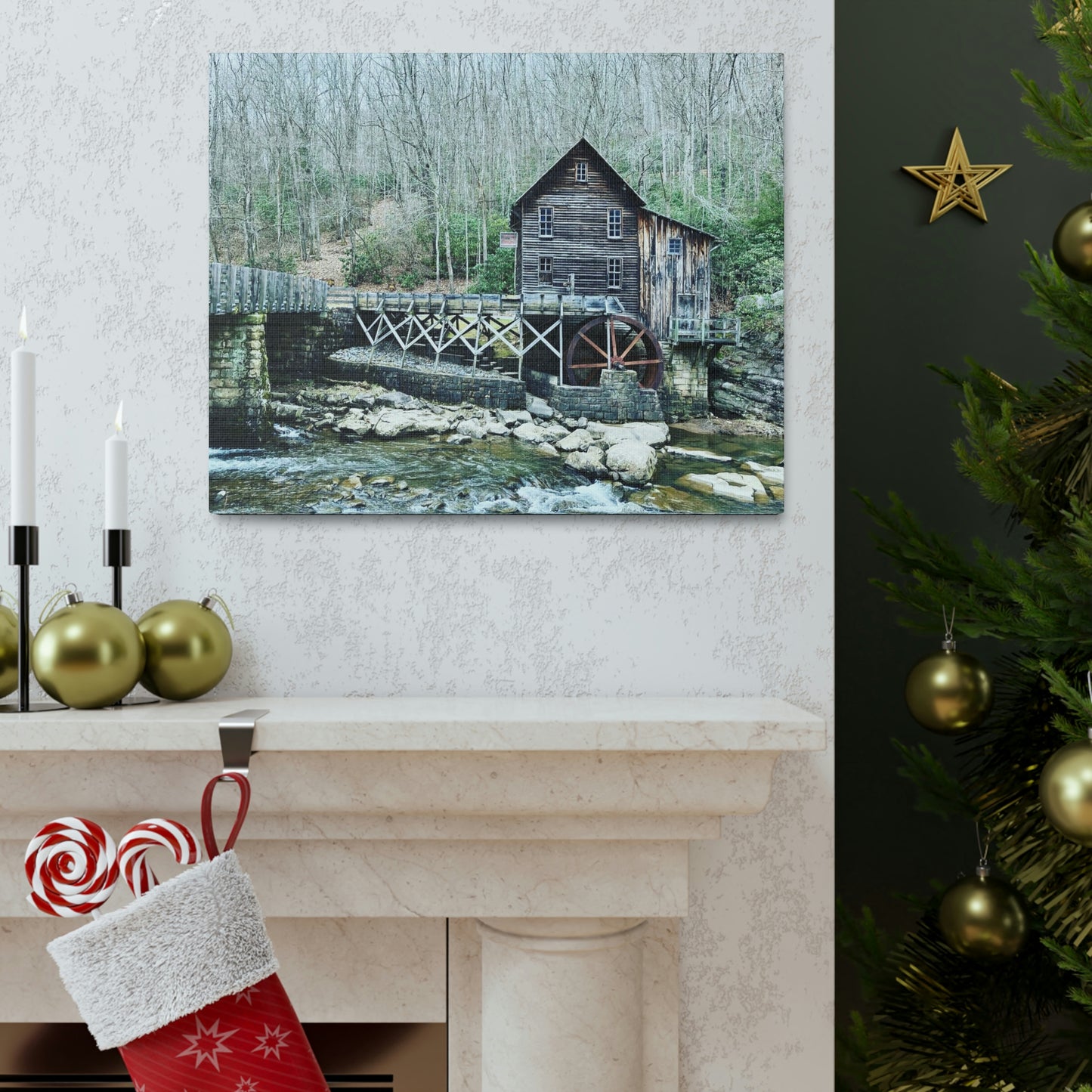 Grist Mill Scenic Canvas Gallery Wraps