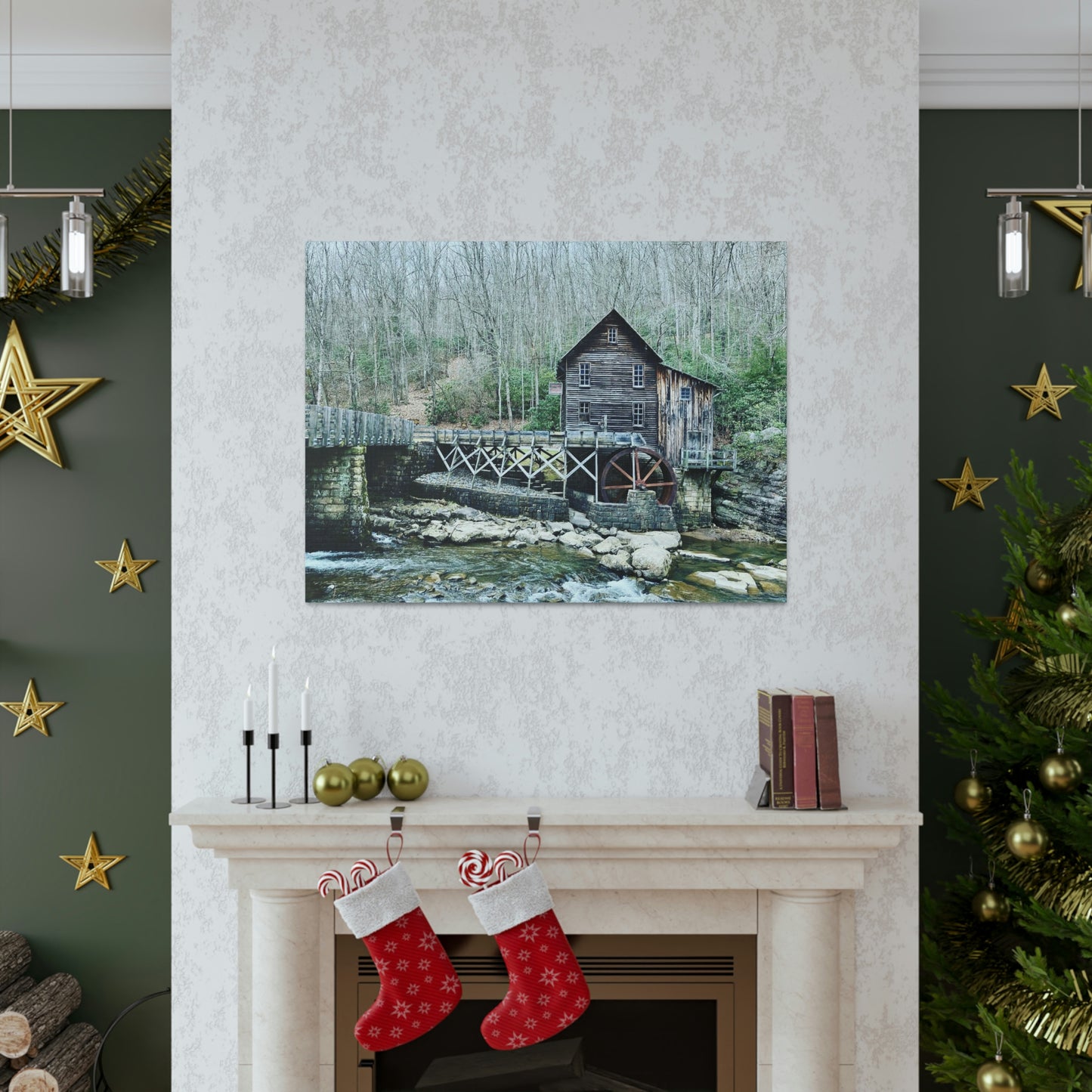 Grist Mill Scenic Canvas Gallery Wraps