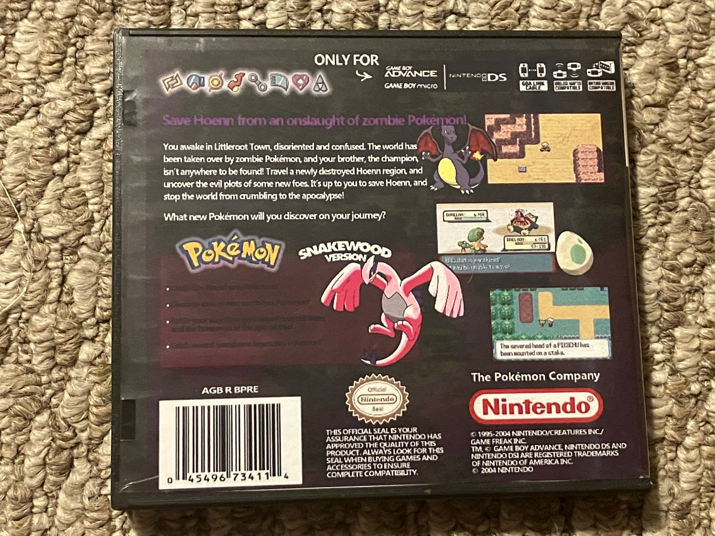 Pokemon Snakewood Version Nintendo Game Boy Advance Video Game