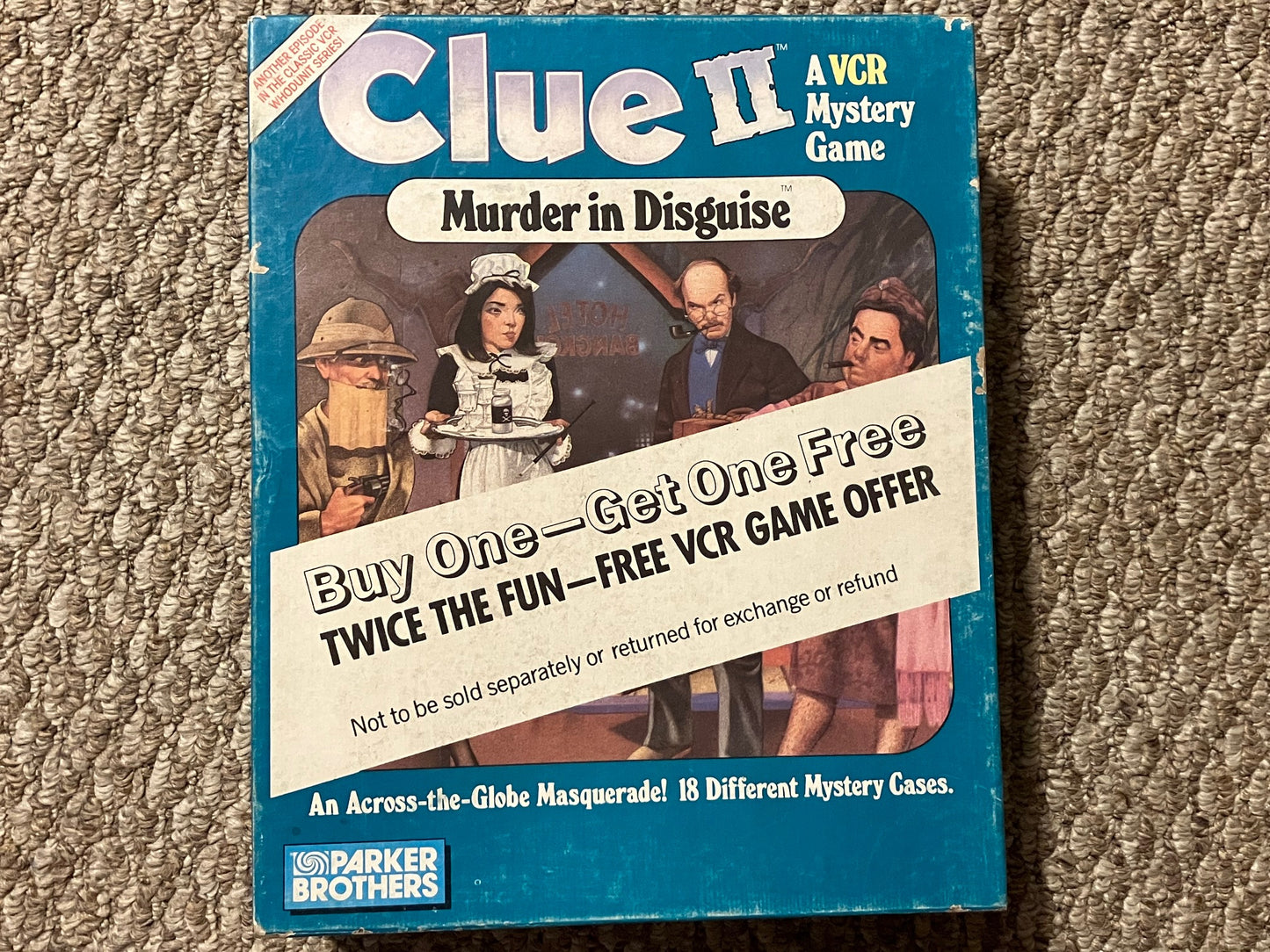 Clue II A Mystery in Disguise, A VCR Mystery Game. 1987!