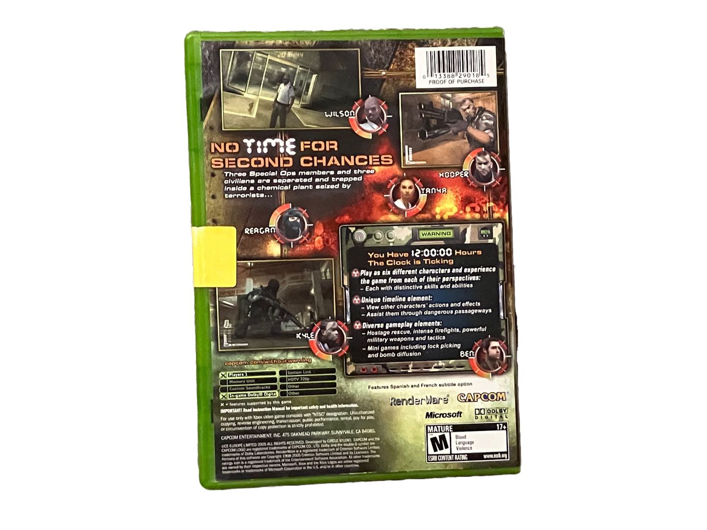 Without Warning Original Xbox Complete