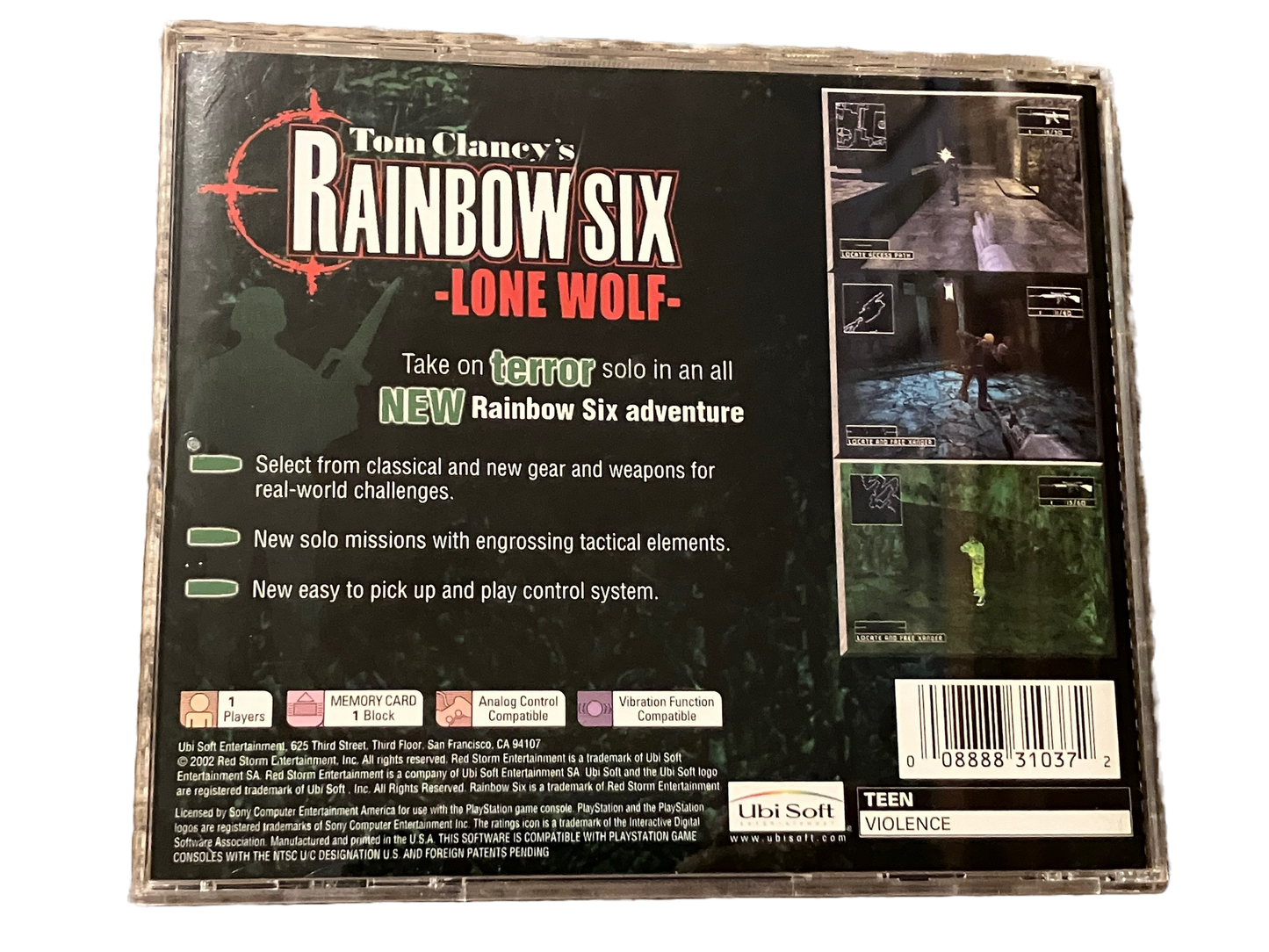 Tom Clancy's Rainbow Six Lone Wolf Sony PlayStation Video Game