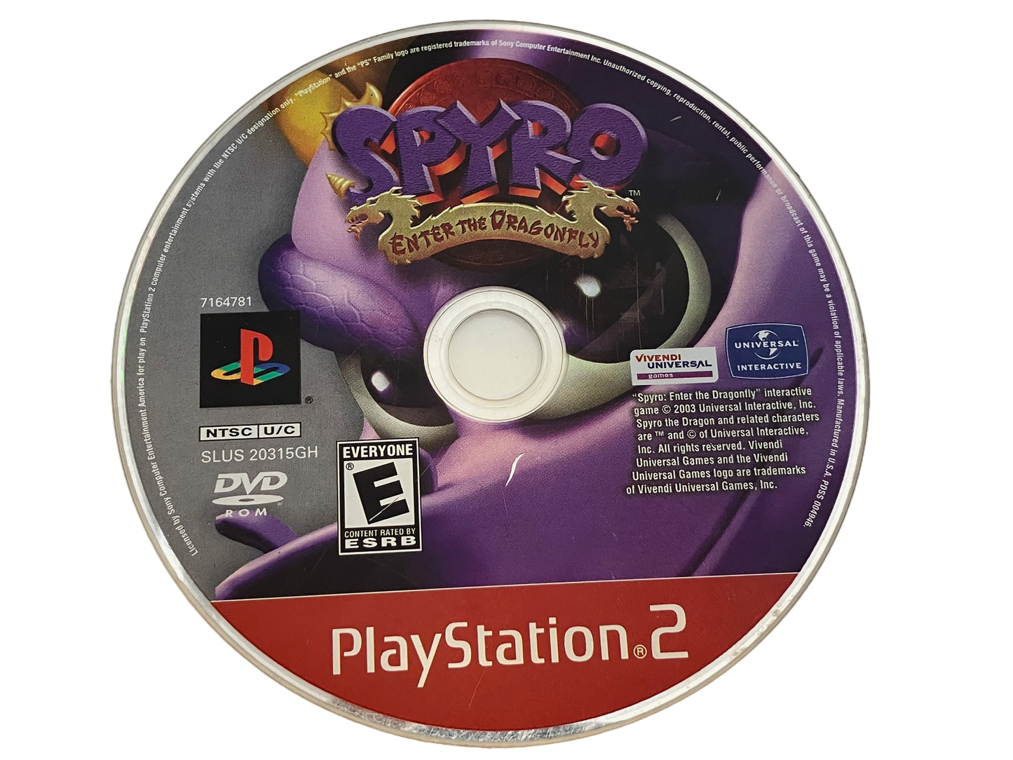 Spyro Enter The Dragonfly Sony PlayStation 2 PS2 Disc Only