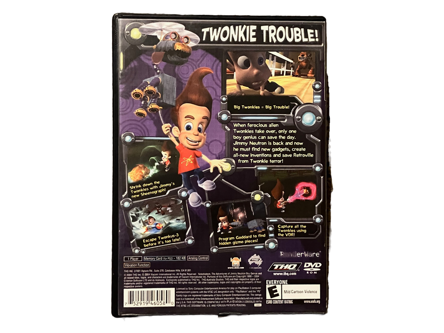 Jimmy Neutron Attack of the Twonkies Sony PlayStation 2 PS2 Complete