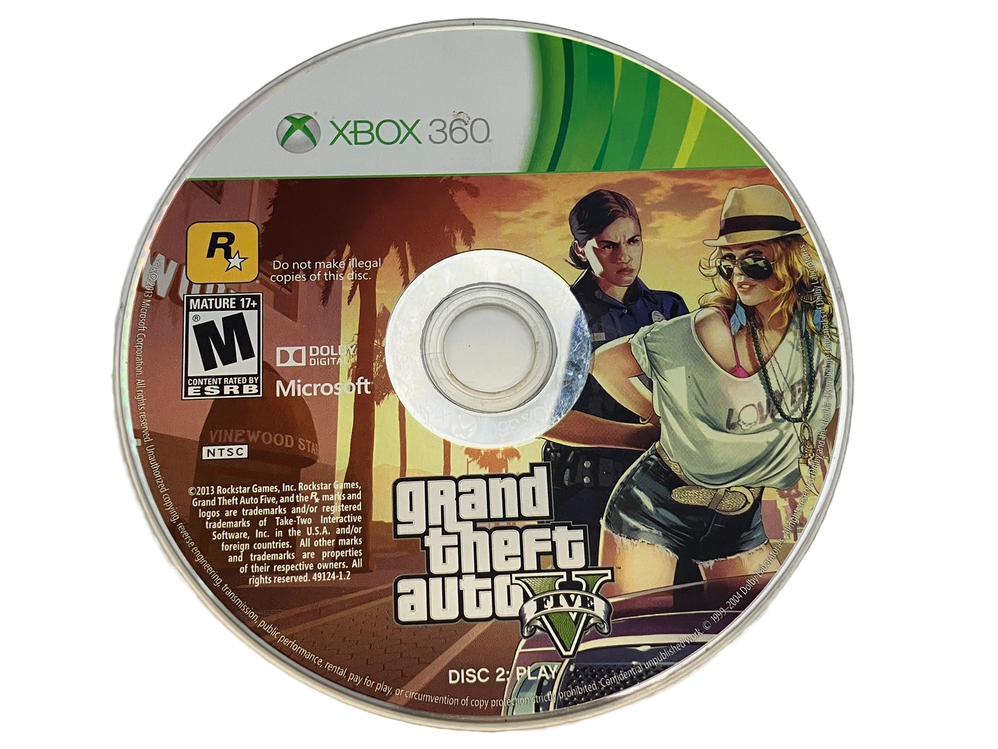 Grand Theft Auto V Xbox 360 Discs Only