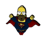 Homer Simpson Superman Enamel Pin