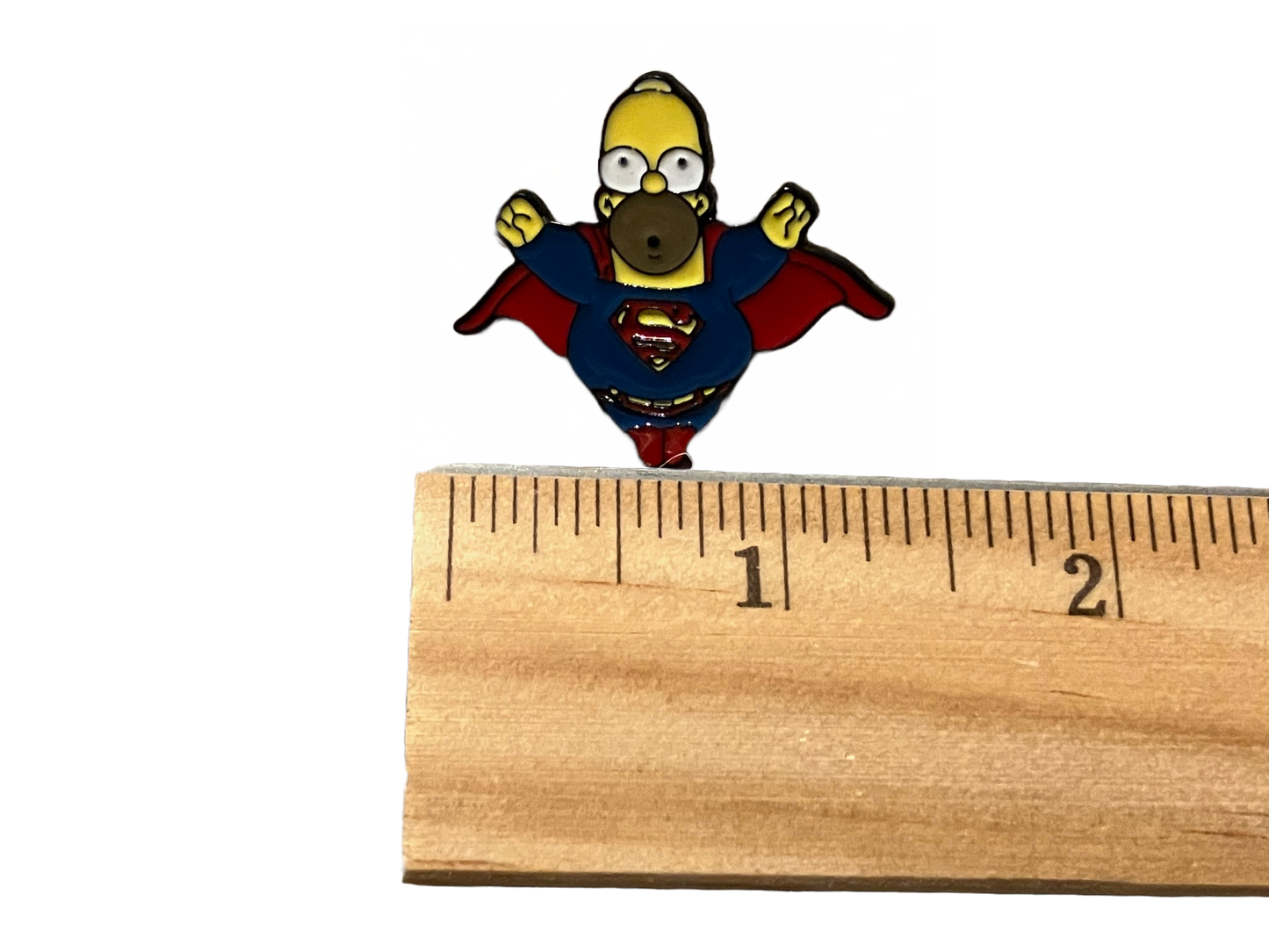 Homer Simpson Superman Enamel Pin