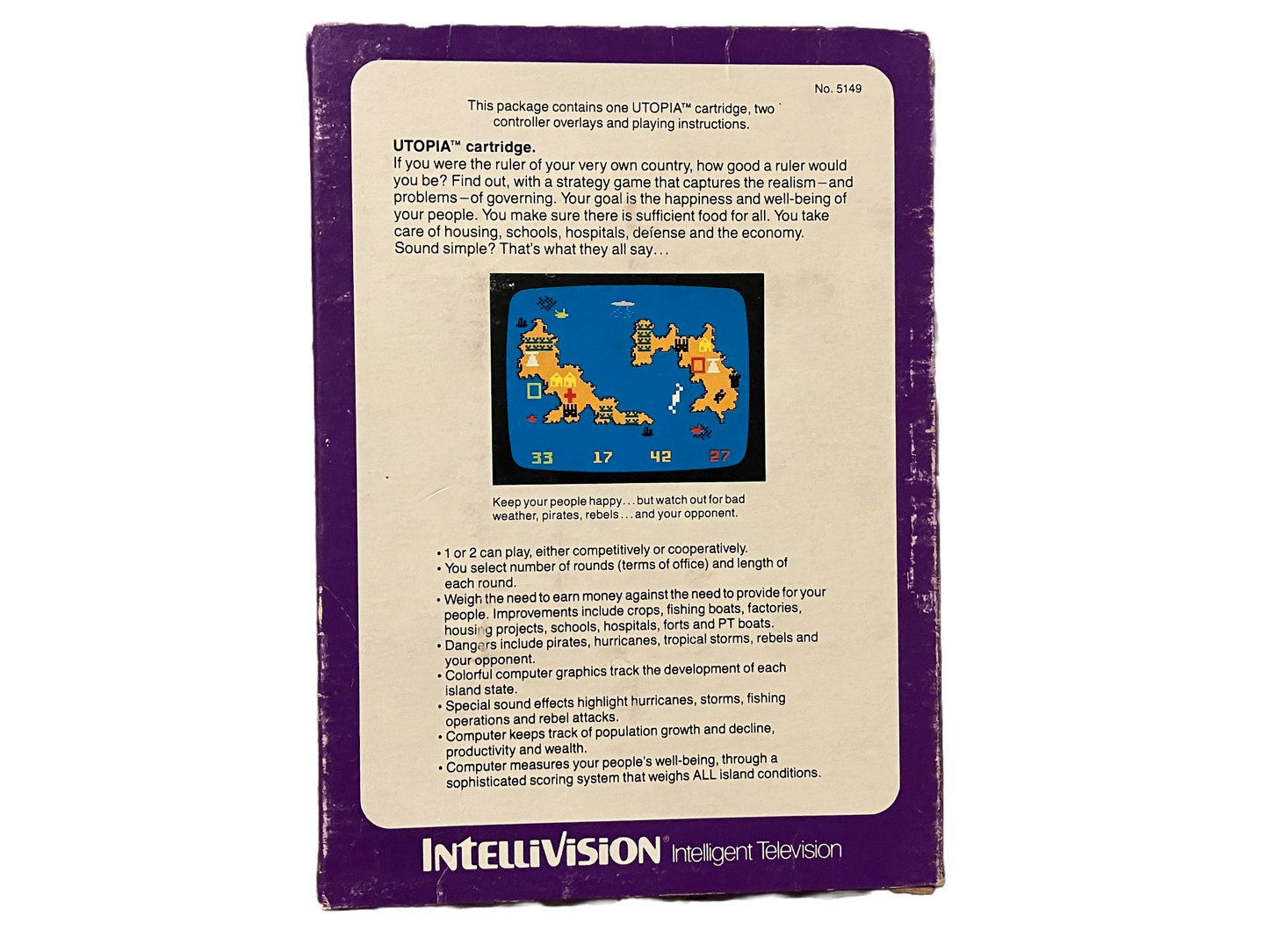 Utopia Intellivision Video Game