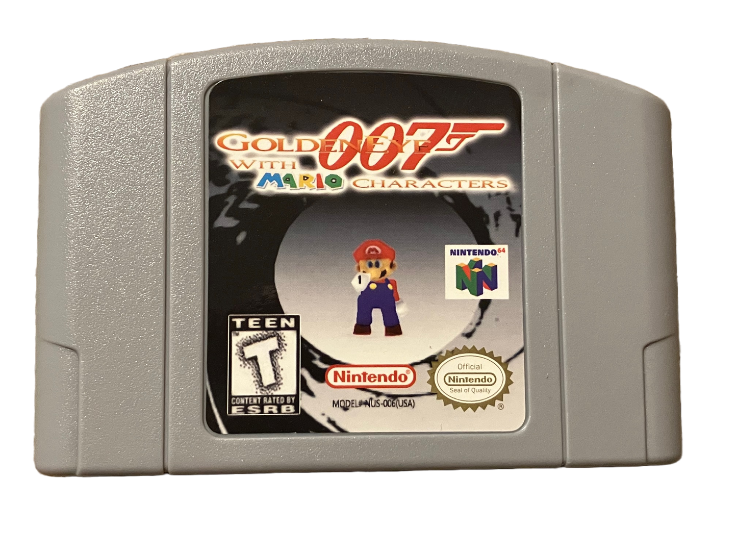 Goldeneye with Mario Characters Nintendo 64 N64 Video Game.