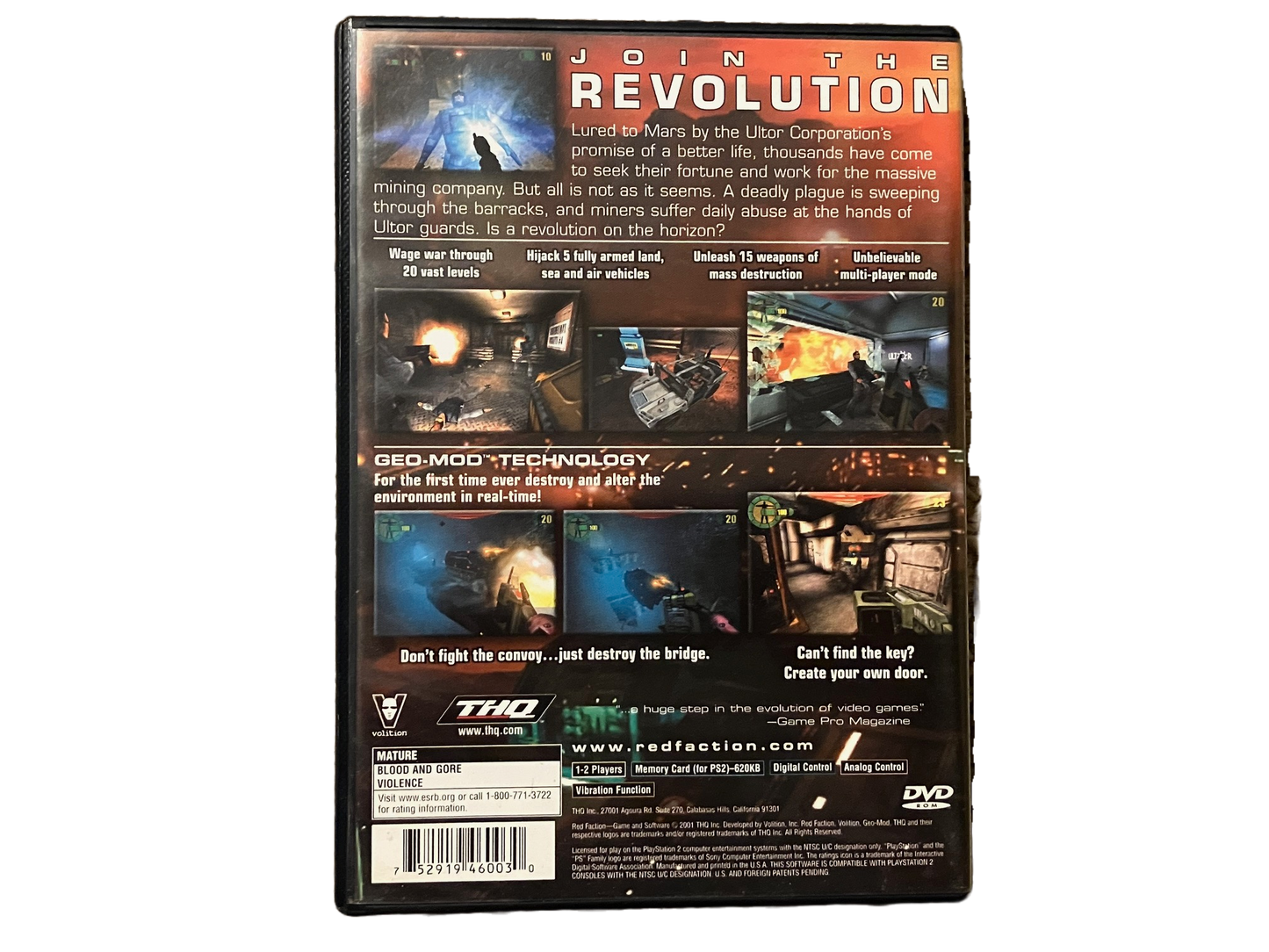 Red Faction Sony PlayStation 2 PS2 Complete