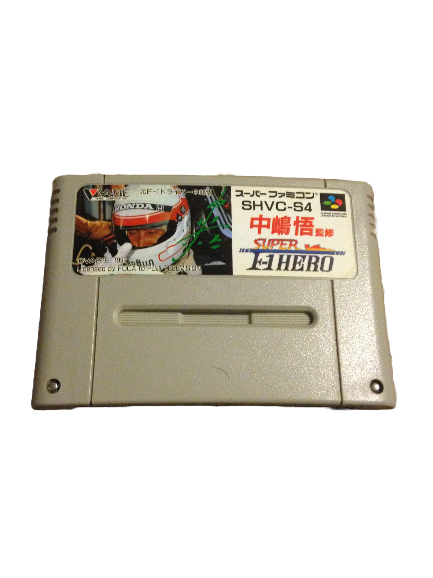 Nakajima Satoru Super F-1 Hero SHVC-S4 Nintendo Super Famicom Video Game