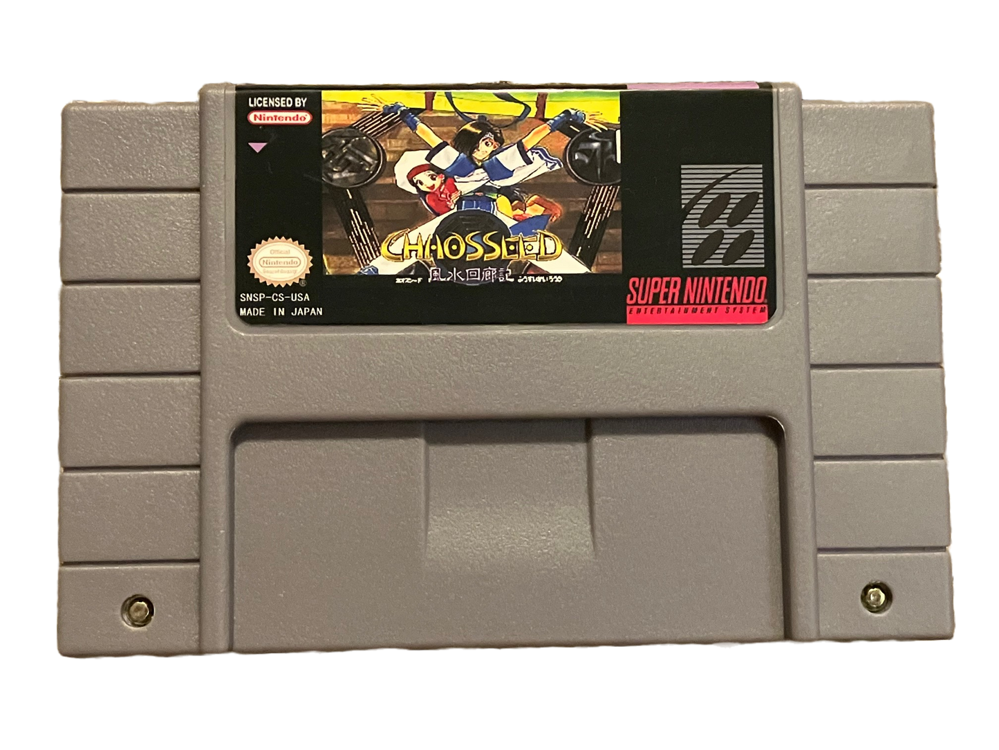 Chaos Seed Fuusui Kairouki Super Nintendo SNES Video Game