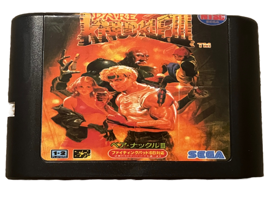 Bare Knuckle III 3 Sega Genesis Video Game