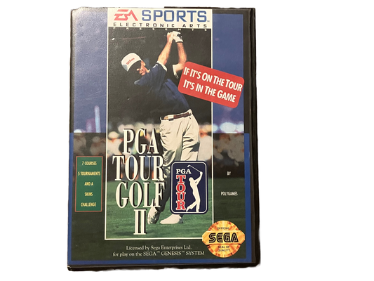 PGA Tour Golf II Sega Genesis Video Game. Complete!