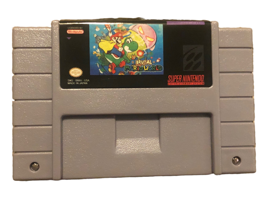 Brutal Mario World Super Nintendo SNES Video Game