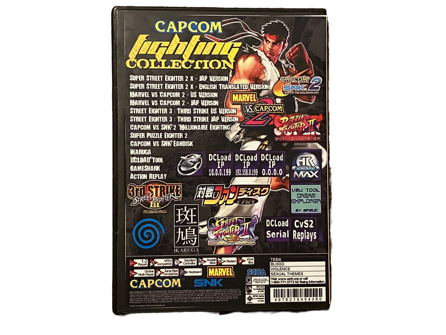 Capcom Fighting Collection Sega Dreamcast Game