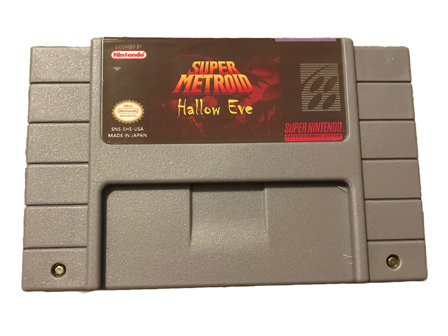 Super Metroid Hallow Eve Super Nintendo SNES Video Game