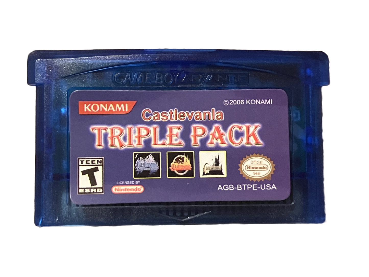 Castlevania Triple Pack Nintendo Game Boy Advance GBA Video Game. Aria of Sorrow, Harmony of Dissonance, and Circle of the Moon!