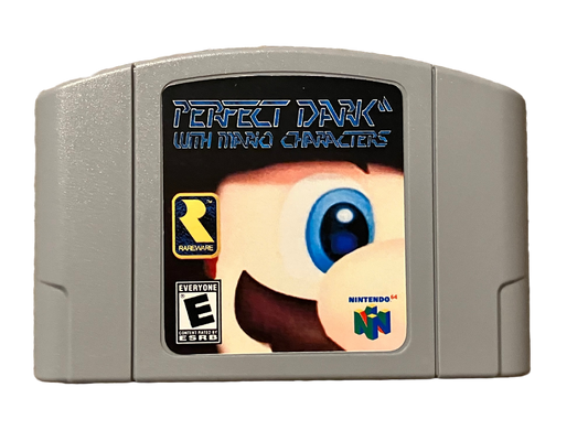 Perfect Dark with Mario Characters Nintendo 64 N64 Video Game