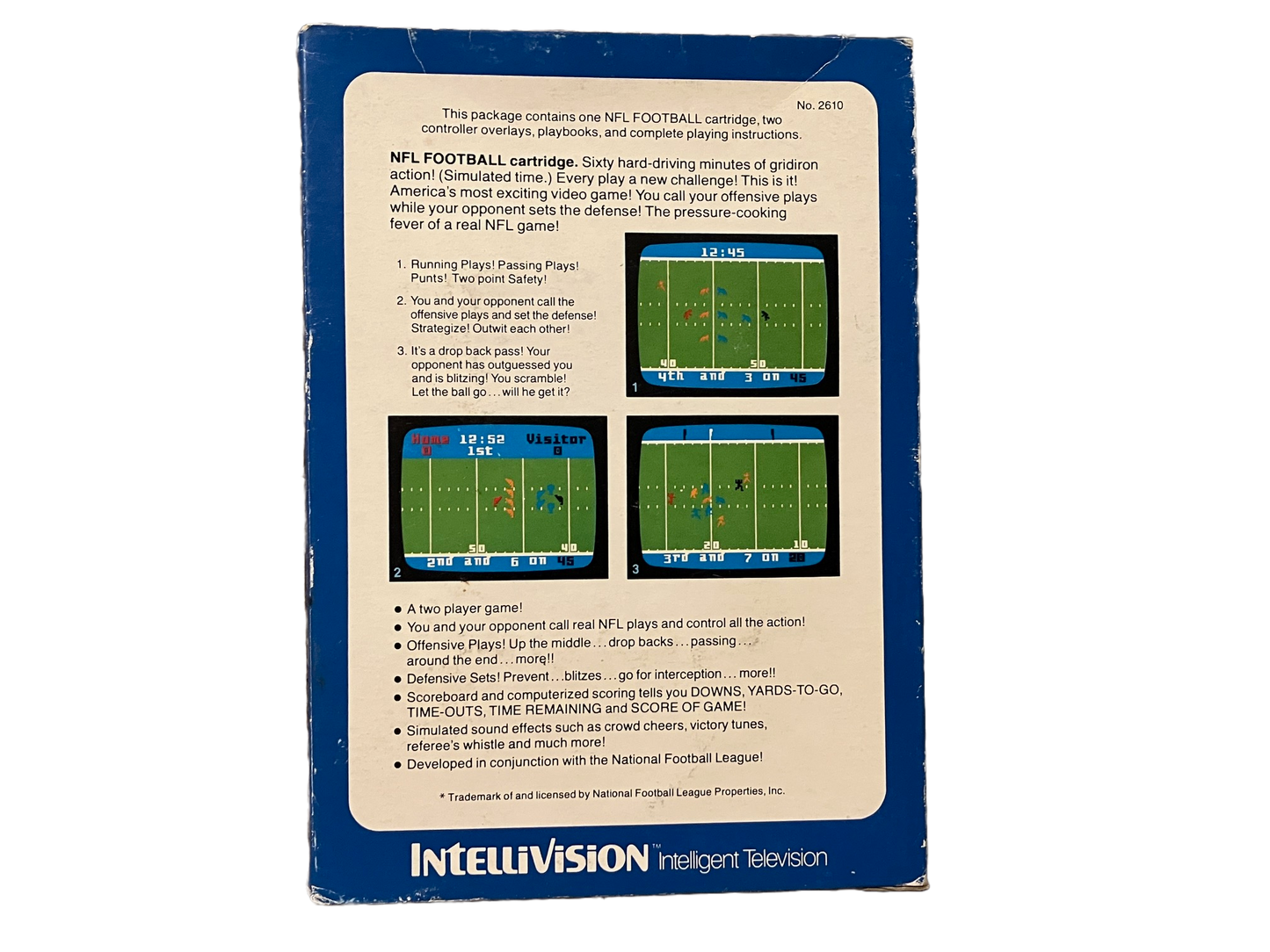 NFL Football Intellivision Video Game