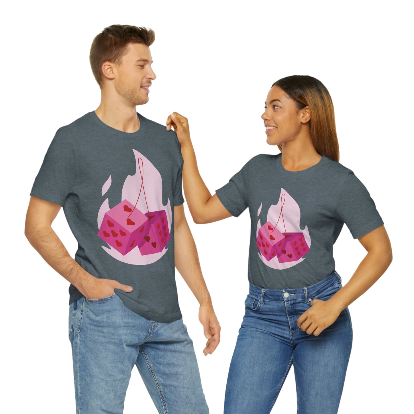 Dice Hearts Unisex Jersey Short Sleeve Tee