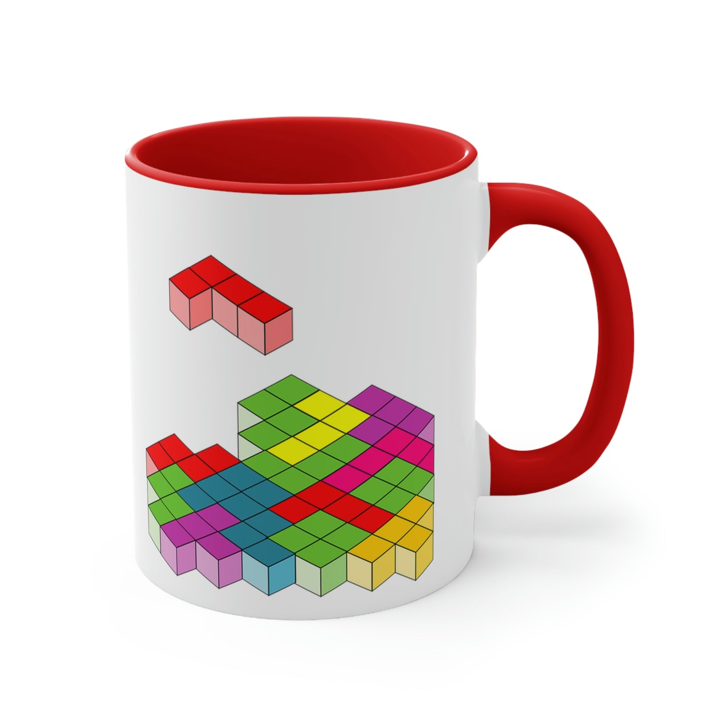 Tetris Style Accent Coffee Mug, 11oz