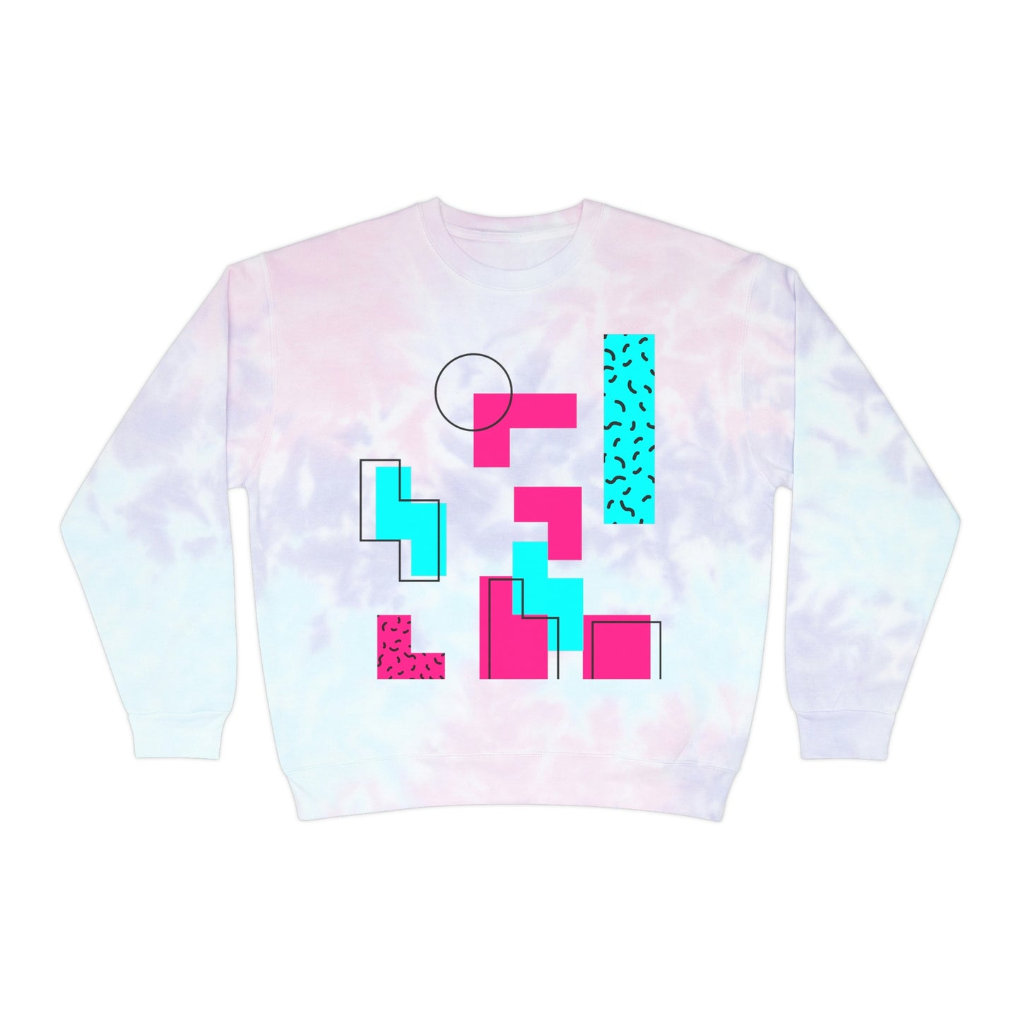 Tetris Style Unisex Tie-Dye Sweatshirt