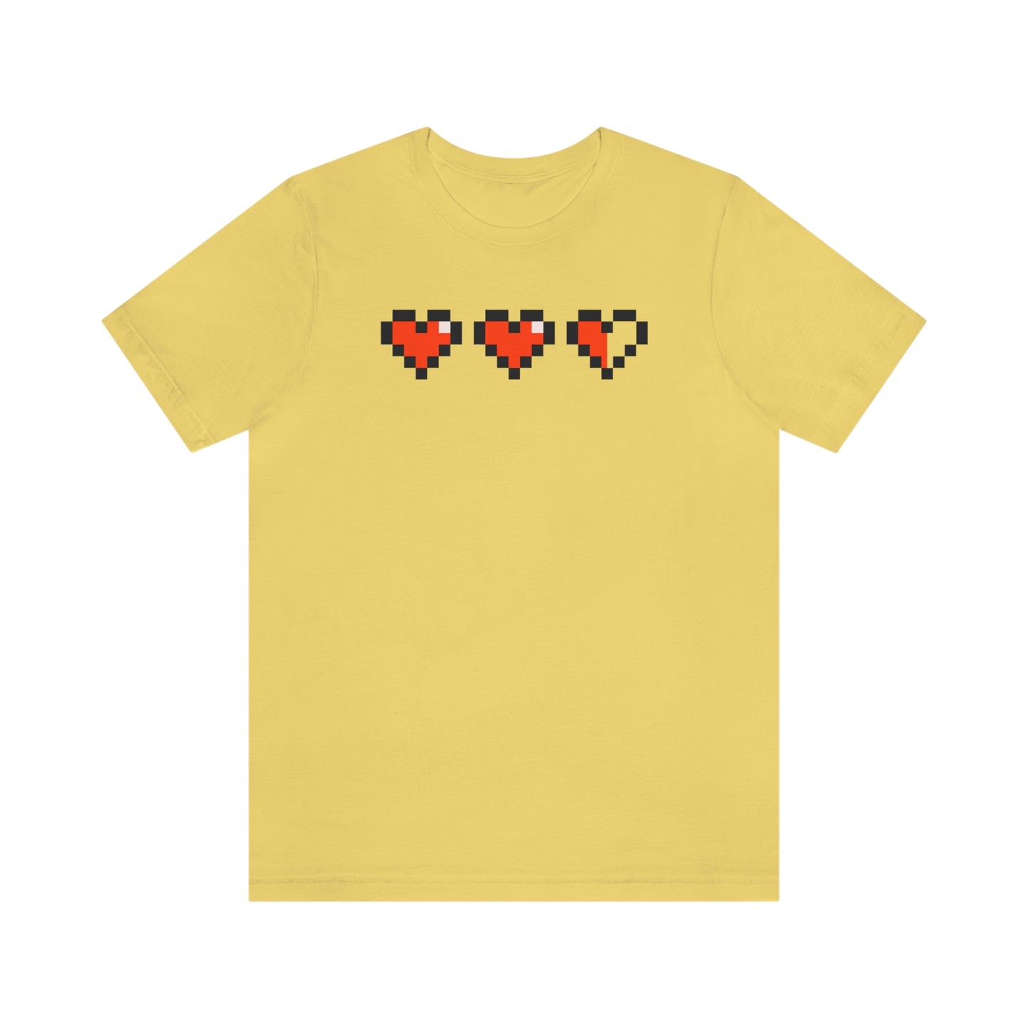 Hearts 2 1/2 8 Bit Style Unisex Jersey Short Sleeve Tee