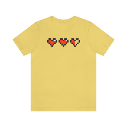 Hearts 2 1/2 8 Bit Style Unisex Jersey Short Sleeve Tee