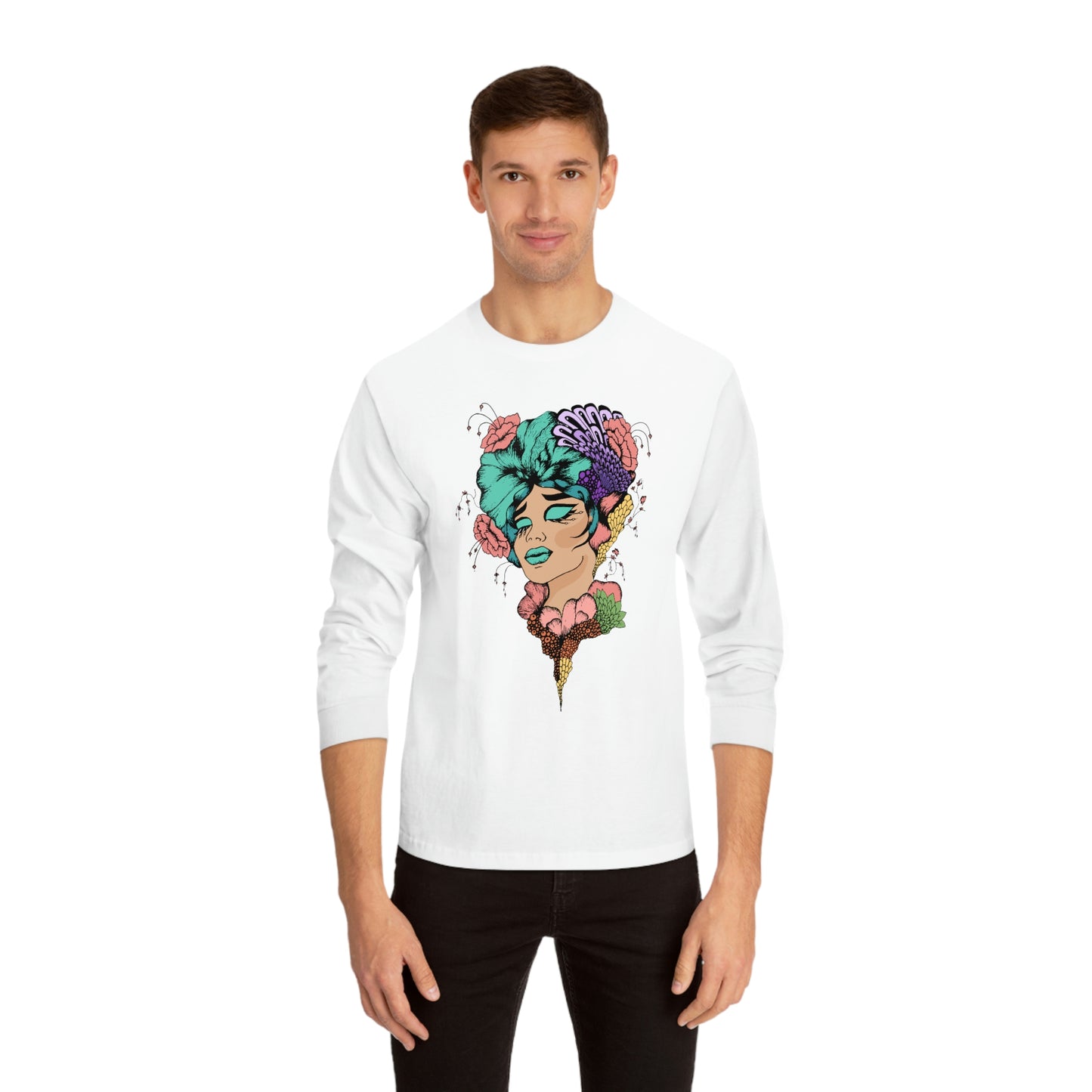 Floral Woman Alternate Unisex Classic Long Sleeve T-Shirt