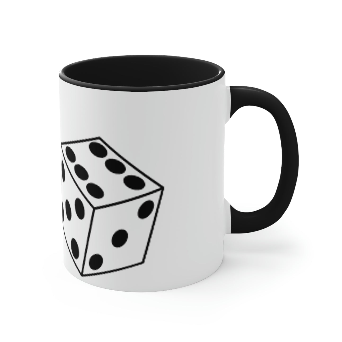 Dice Roll Accent Coffee Mug, 11oz