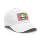 Mushroom 1 UP 8 Bit Style Dad Hat with Leather Patch