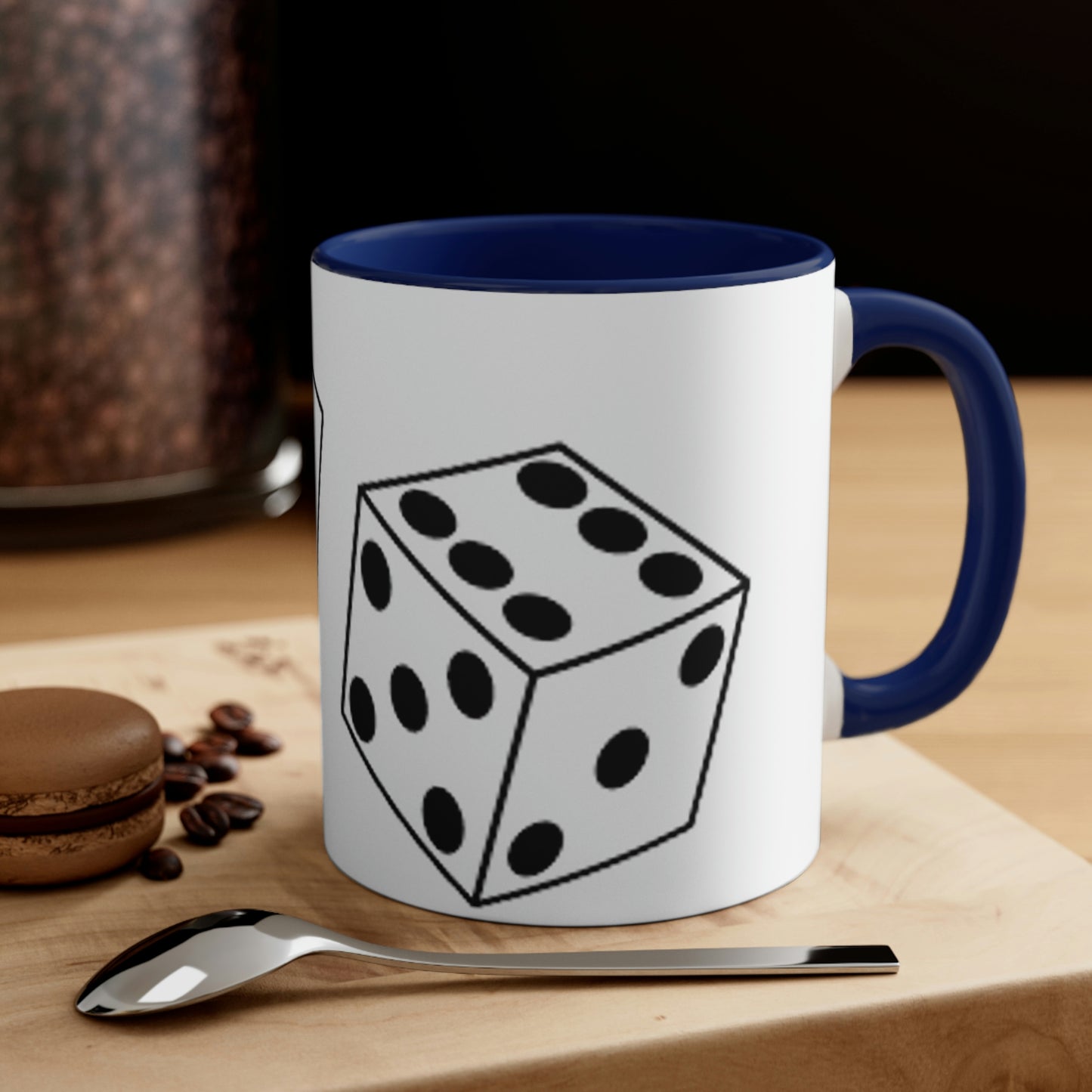 Dice Roll Accent Coffee Mug, 11oz